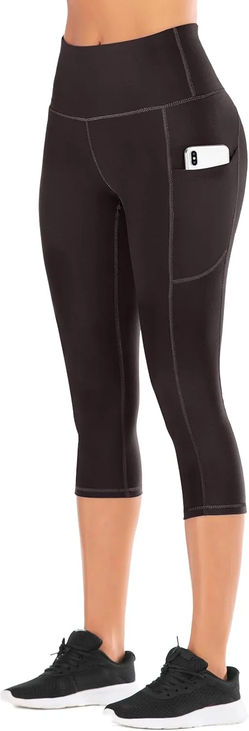 IUGA High Waisted Yoga Pants for Women with Pockets Capri Leggings for Women Workout Leggings for Women Yoga Capris