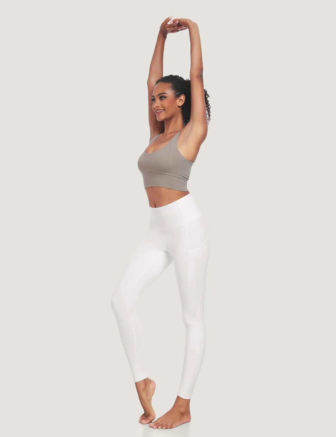 IUGA Leggings with Pockets for Women High Waisted Yoga Pants Women Tummy Control Workout Compression Running Leggings