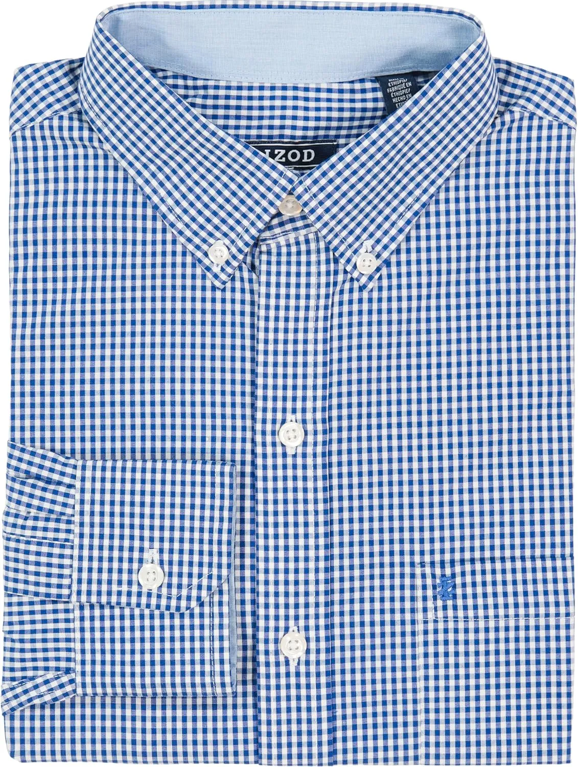 IZOD Men's Performance Comfort Long Sleeve Gingham Button Down Shirt