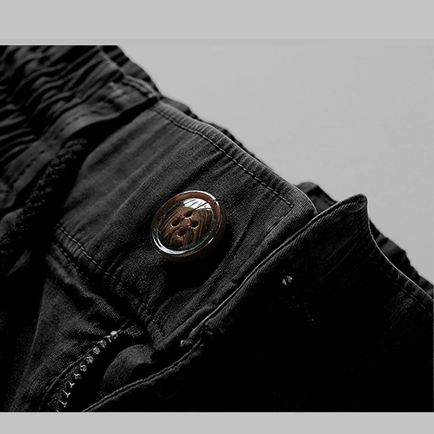 JOFOW Mens Cargo Pants Cargo Joggers Men Mens Elastic Waist Pants Cargo Sweatpants for Men