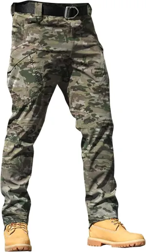 JOFOW Mens Cargo Pants Cargo Joggers Men Mens Elastic Waist Pants Cargo Sweatpants for Men