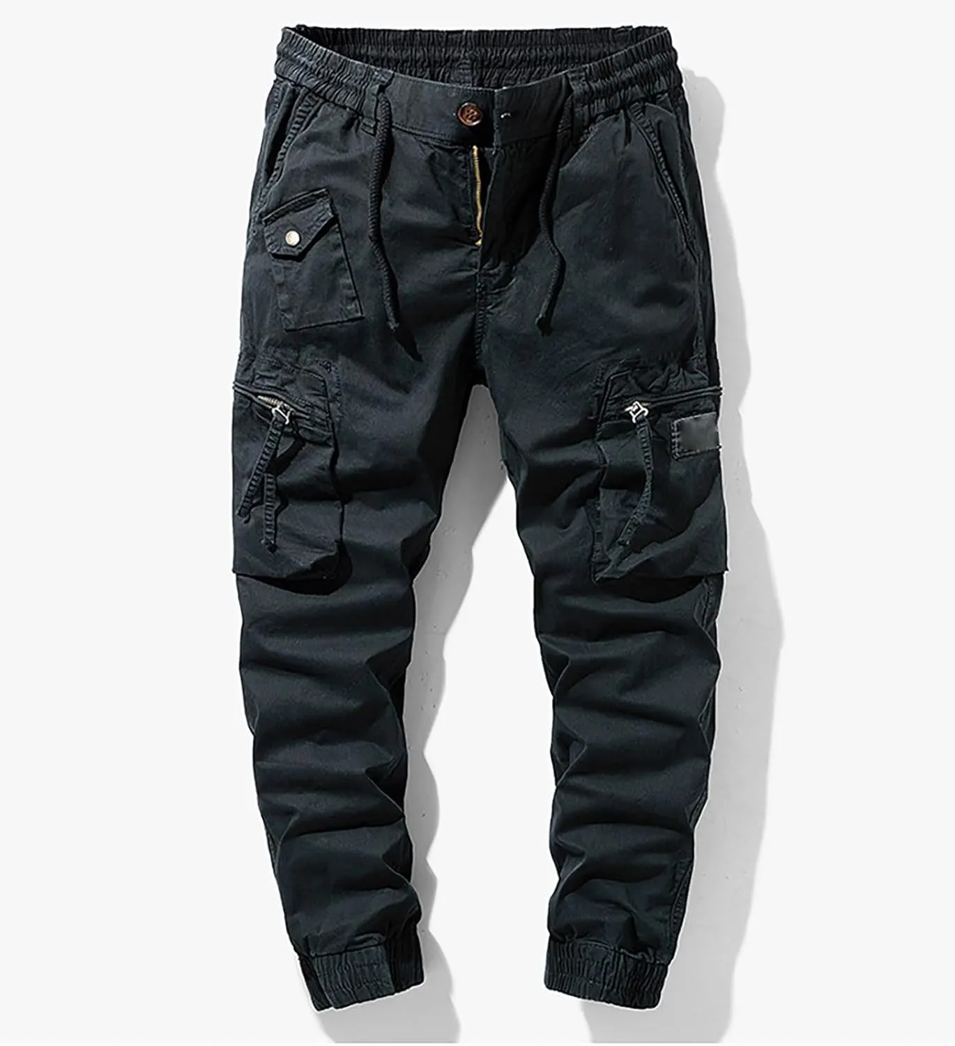 JOFOW Mens Cargo Pants Cargo Joggers Men Mens Elastic Waist Pants Cargo Sweatpants for Men