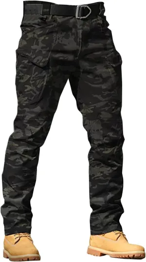 JOFOW Mens Cargo Pants Cargo Joggers Men Mens Elastic Waist Pants Cargo Sweatpants for Men