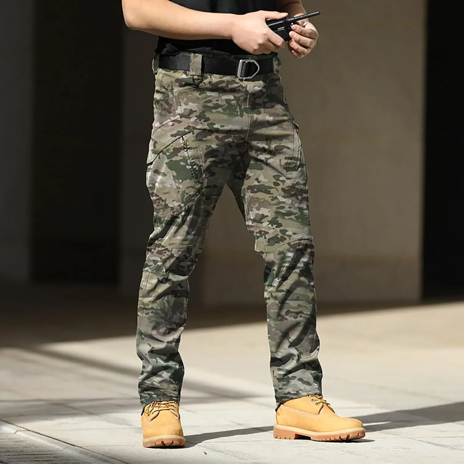 JOFOW Mens Cargo Pants Cargo Joggers Men Mens Elastic Waist Pants Cargo Sweatpants for Men