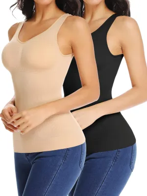 JOYSHAPER Women's Cami Shaper Tummy Control Padded Bra Camisole Cami Seamless Compression Tank Top Shapewear Body Shaper