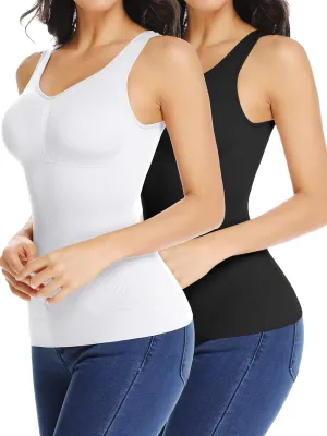 JOYSHAPER Women's Cami Shaper Tummy Control Padded Bra Camisole Cami Seamless Compression Tank Top Shapewear Body Shaper