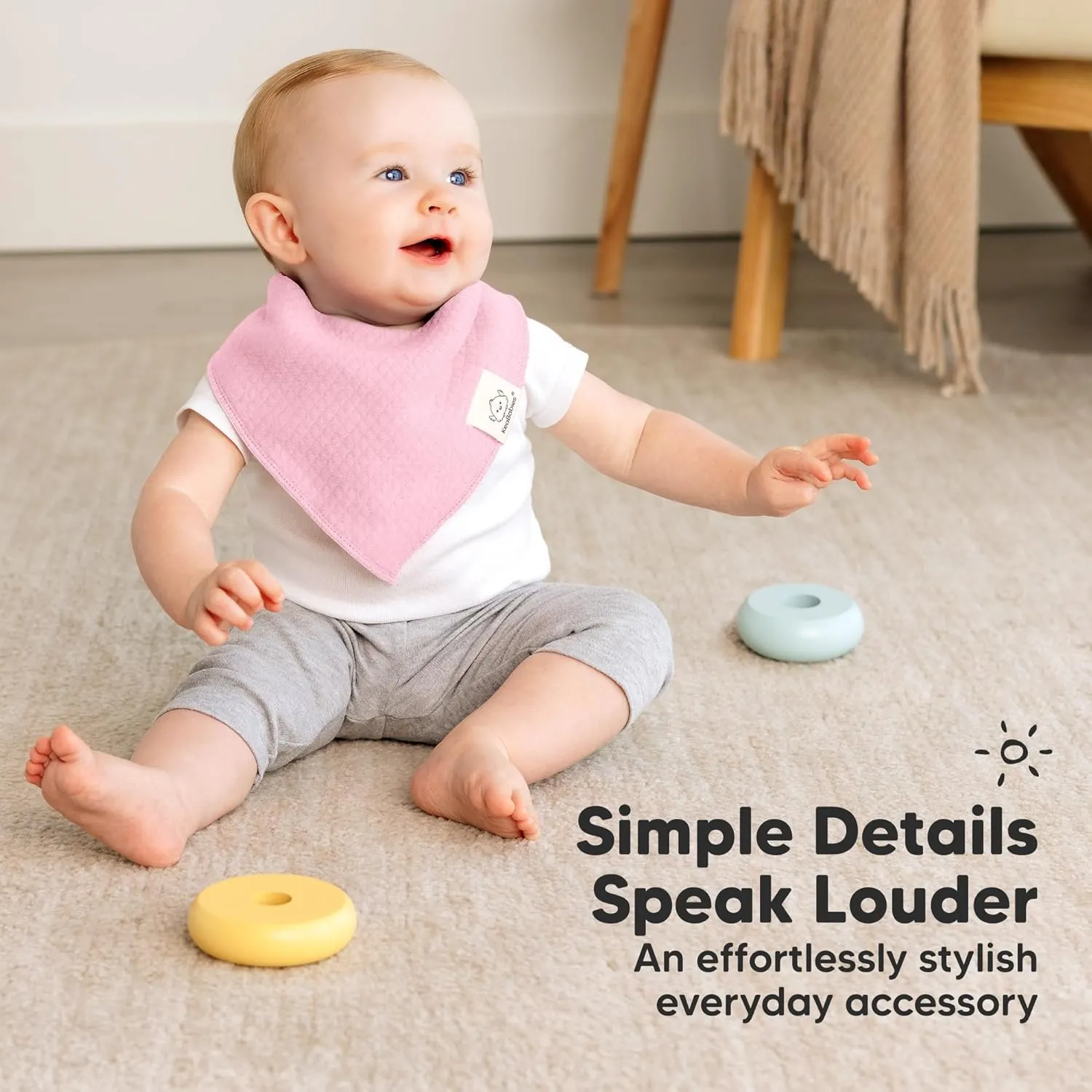 KeaBabies 8-Pack Bandana Bibs for Baby Girls, Boys - Organic Cotton Baby Bibs for Drooling & Teething Newborn, Toddler, Infant 0-36 Months, Extra Soft, Absorbent Cloth with Snaps (Muted Pastel)
