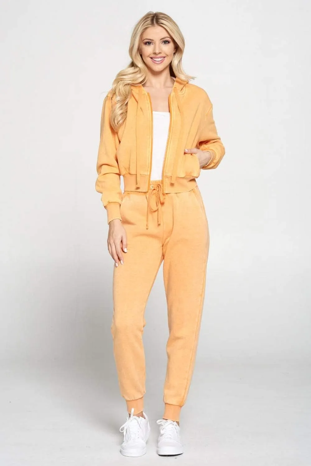 Khanomak Women's Long Sleeve Cropped Hoodie Workout Cute Cardigan | Zip Up Hoodie | Zip Up Sweatshirt | Jacket