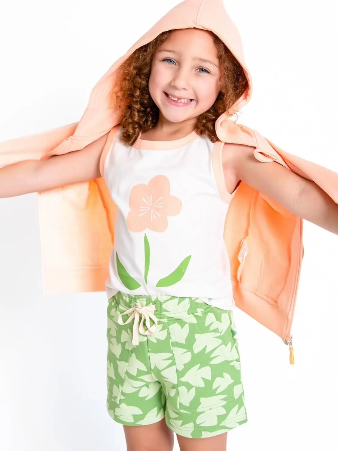 Kids' 100% Organic Cotton Summer Shorts for Boys and Girls, Sizes 4-12