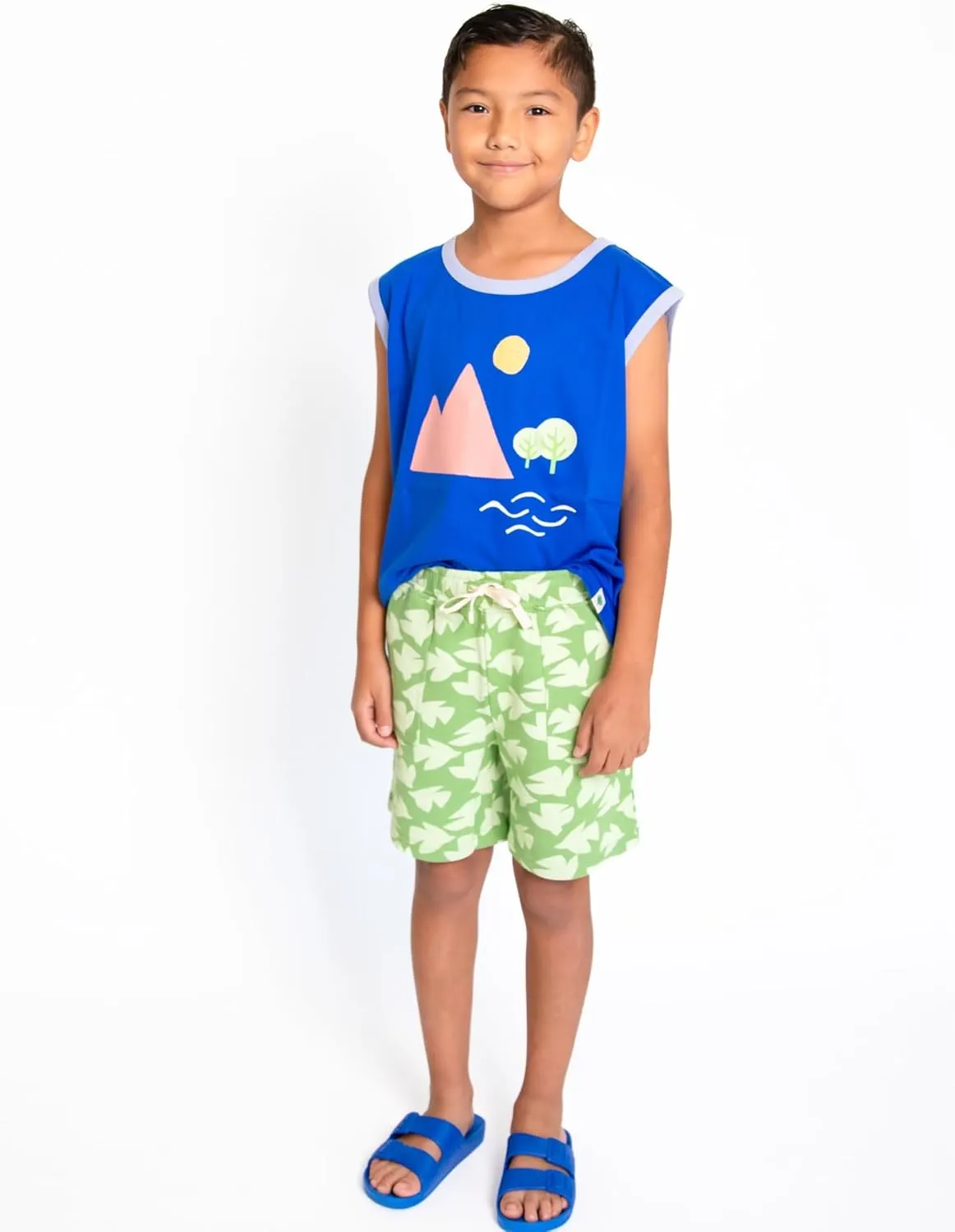 Kids' 100% Organic Cotton Summer Shorts for Boys and Girls, Sizes 4-12