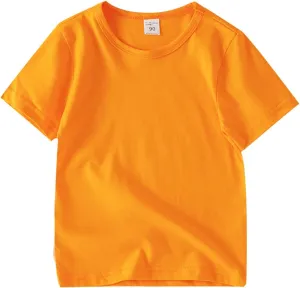Kids Cotton Linen T Shirt Loose Soft Solid Tees Tops Baby Toddler Unisex Summer Basic Clothes Short Sleeve Lightweight