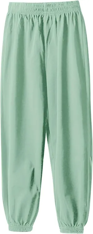 Kids Jogger Sweatpants Boys Girls High Waist Elastic Casual Solid Athletic Workout Pants Y2K Preppy Baggy Trousers