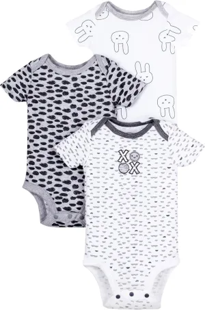 Lamaze baby-boys Unisex Short Sleeve Cotton Bodysuit, Snap Closure
