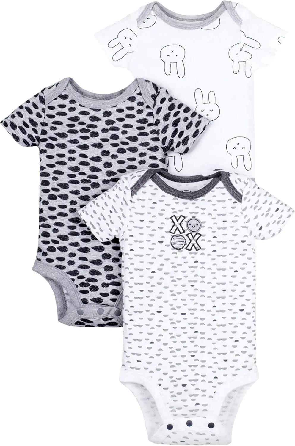 Lamaze baby-boys Unisex Short Sleeve Cotton Bodysuit, Snap Closure