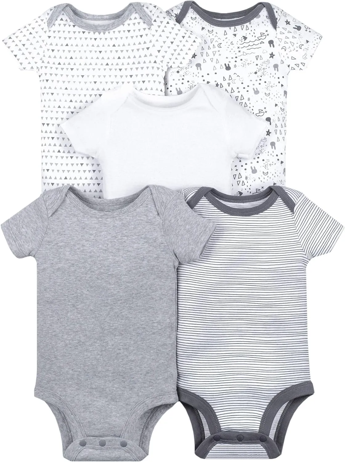 Lamaze baby-girls Unisex Short Sleeve Cotton Bodysuit, Snap Closure