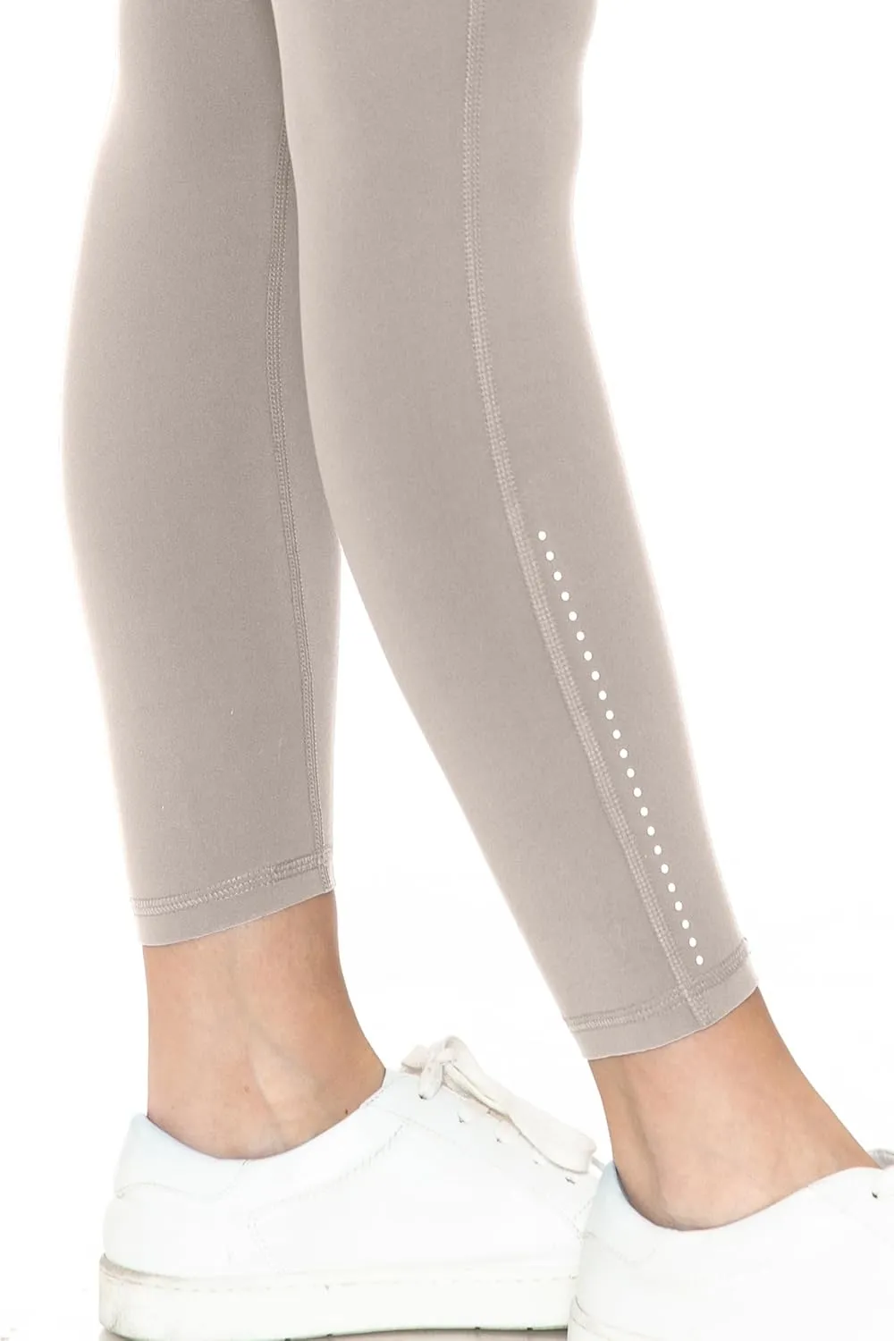 Leggings Depot Women's High Waisted Reflective Yoga Pants with Pockets Athletic Leggings