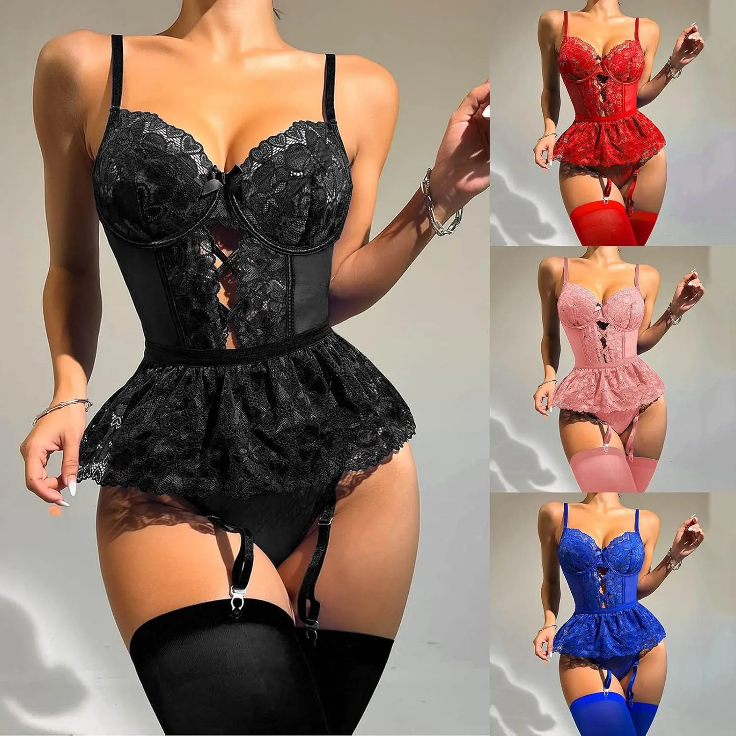 Lingerie Cute 2023 Womens Lingerie Set Lace Bralette And Panty Set Strappy Lace Lingerie Sexy Lingerie Raohui Lingerie