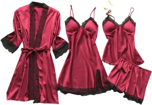 Lingerie for Women Lace Chemise Babydoll Bow Tie See Through Sleepwear Leotard Sexy Bowknot Nighties