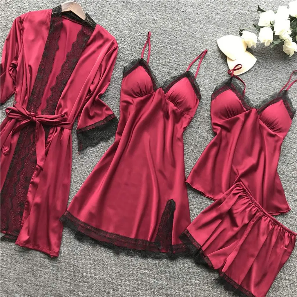 Lingerie for Women Lace Chemise Babydoll Bow Tie See Through Sleepwear Leotard Sexy Bowknot Nighties