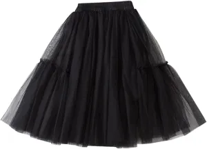Little Child Girls Long Skirt Girls Tiered Ruffle Maxi Skirts Girls Soft Skirt Party Children Place Big Girls Dresses