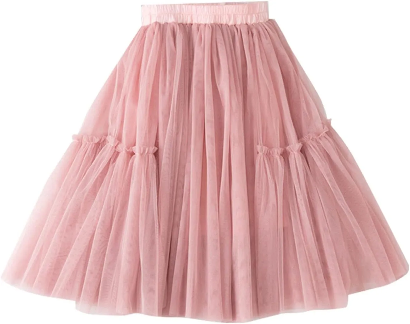 Little Child Girls Long Skirt Girls Tiered Ruffle Maxi Skirts Girls Soft Skirt Party Children Place Big Girls Dresses