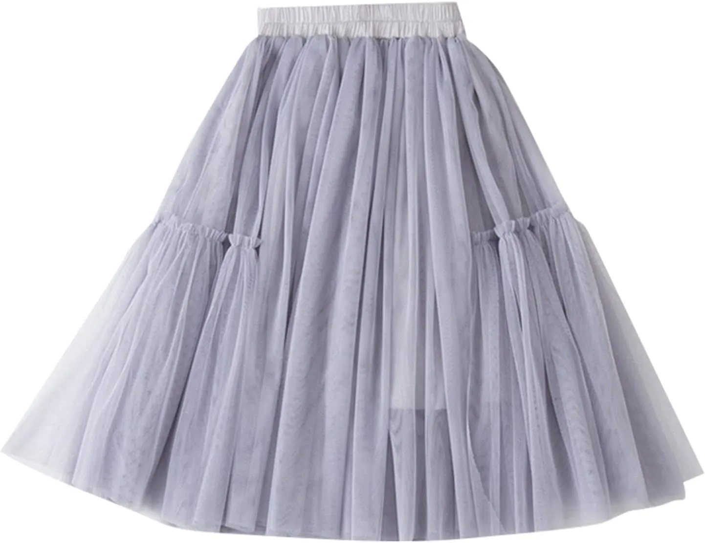 Little Child Girls Long Skirt Girls Tiered Ruffle Maxi Skirts Girls Soft Skirt Party Children Place Big Girls Dresses