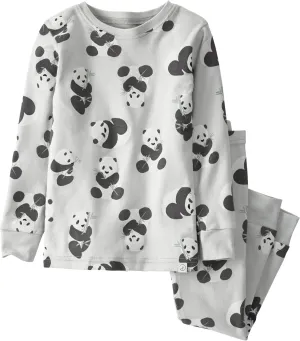 little planet by carter's Baby 2-Piece Pajamas Made with Organic Cotton, Panda Bears Gray, 3T