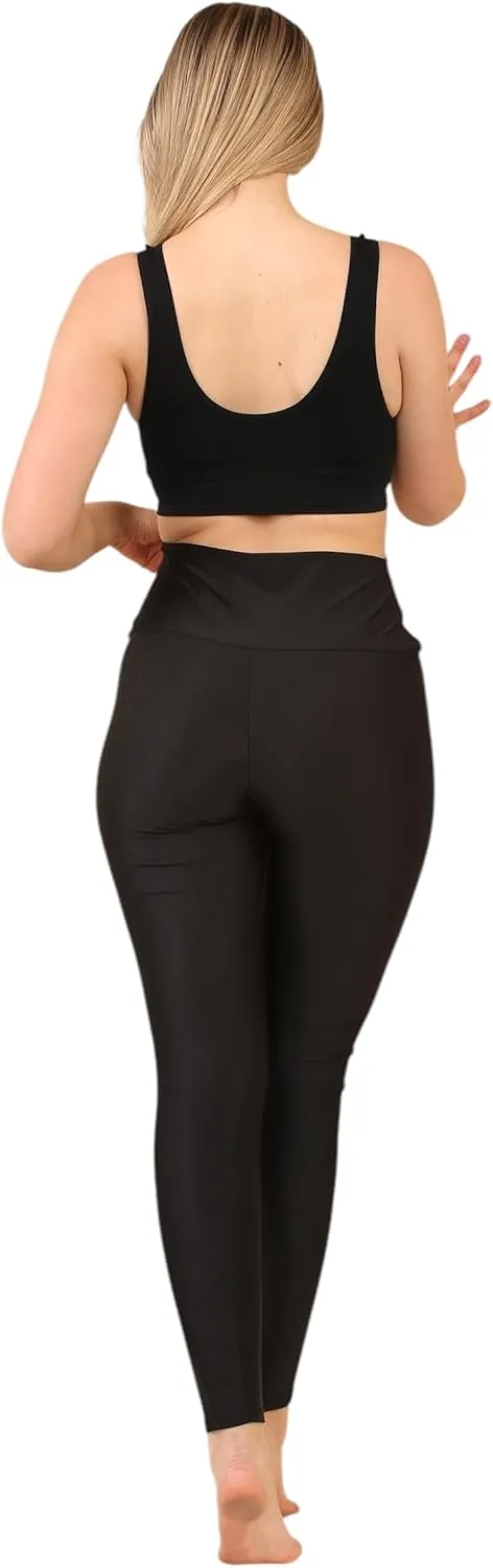 Loxdonz Women's Shiny Leggings High Waist Neon Leggings Disco Pants Yoga Sports Legging Tights