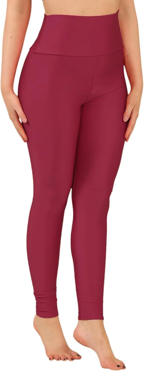 Loxdonz Women's Shiny Leggings High Waist Neon Leggings Disco Pants Yoga Sports Legging Tights