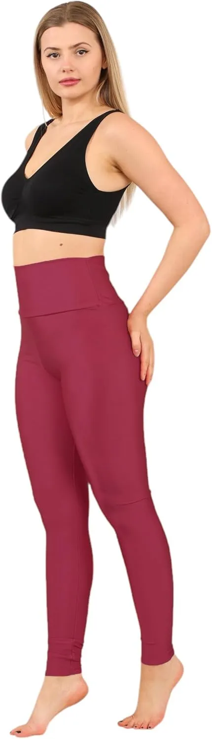 Loxdonz Women's Shiny Leggings High Waist Neon Leggings Disco Pants Yoga Sports Legging Tights