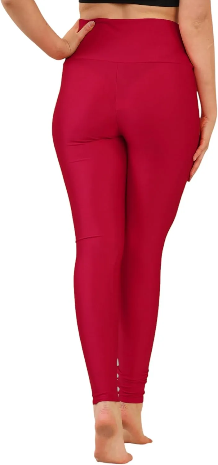 Loxdonz Women's Shiny Leggings High Waist Neon Leggings Disco Pants Yoga Sports Legging Tights