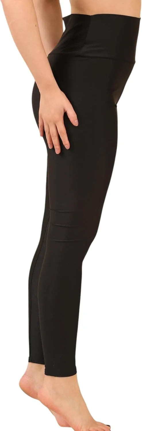 Loxdonz Women's Shiny Leggings High Waist Neon Leggings Disco Pants Yoga Sports Legging Tights