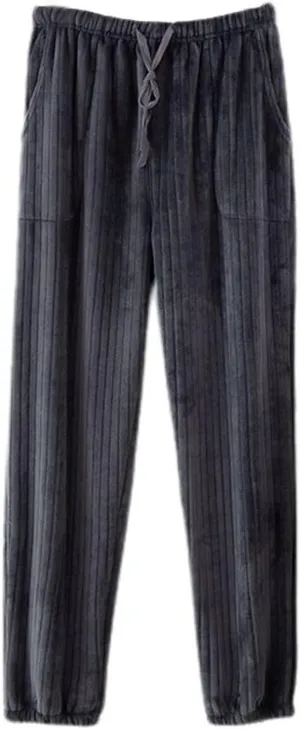 Lu's Chic Women's Fleece Pajama Pants Soft Plush Lounge Pants Comfy Winter Warm Loose Fit Closed Bottom Pockets Loungewear