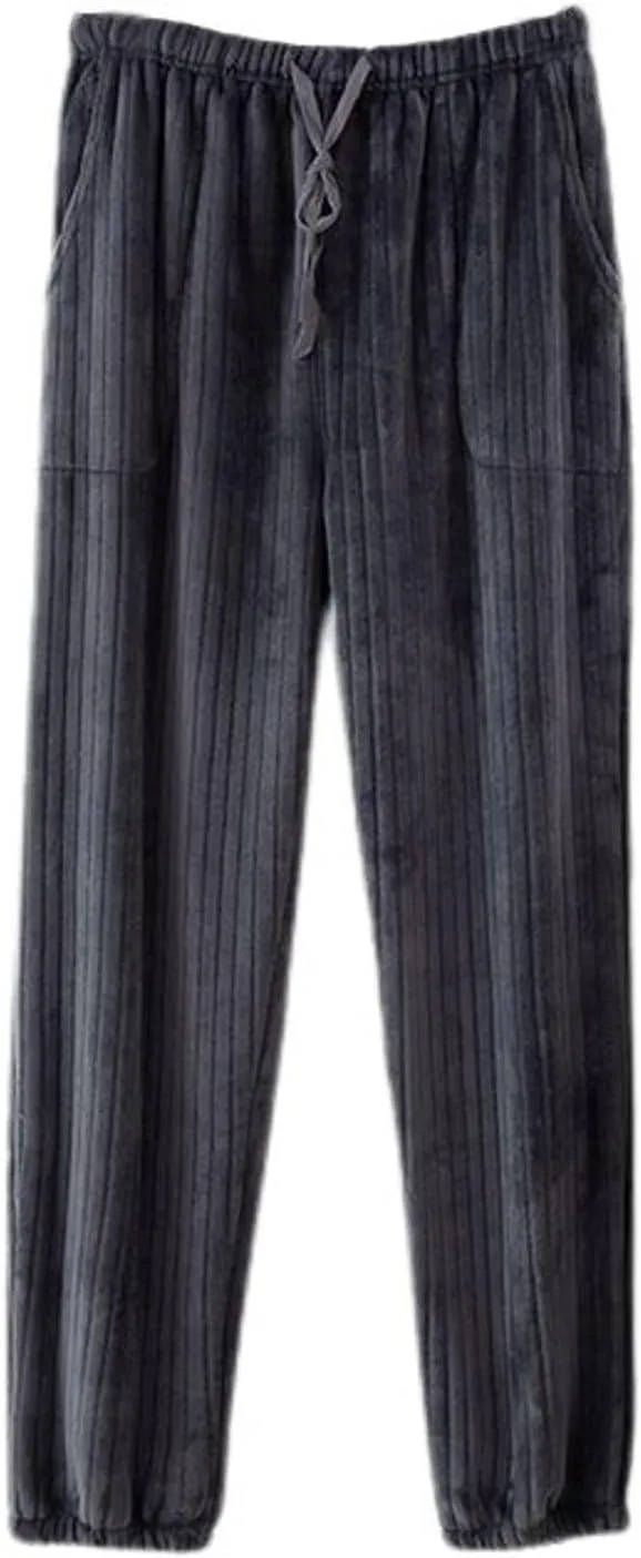 Lu's Chic Women's Fleece Pajama Pants Soft Plush Lounge Pants Comfy Winter Warm Loose Fit Closed Bottom Pockets Loungewear