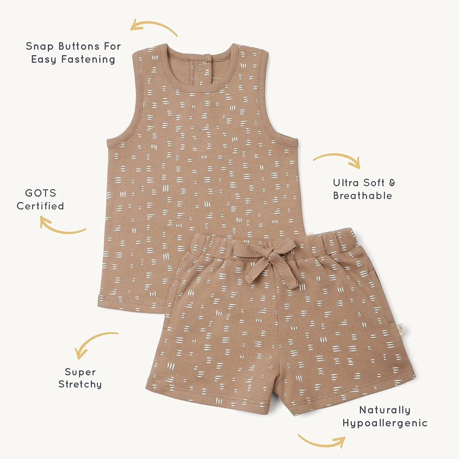 MakeMake Organics GOTS Certified Organic Cotton Infant Unisex Baby Kids Toddler Boys Girls Extra Comfort Organic Tank Tee
