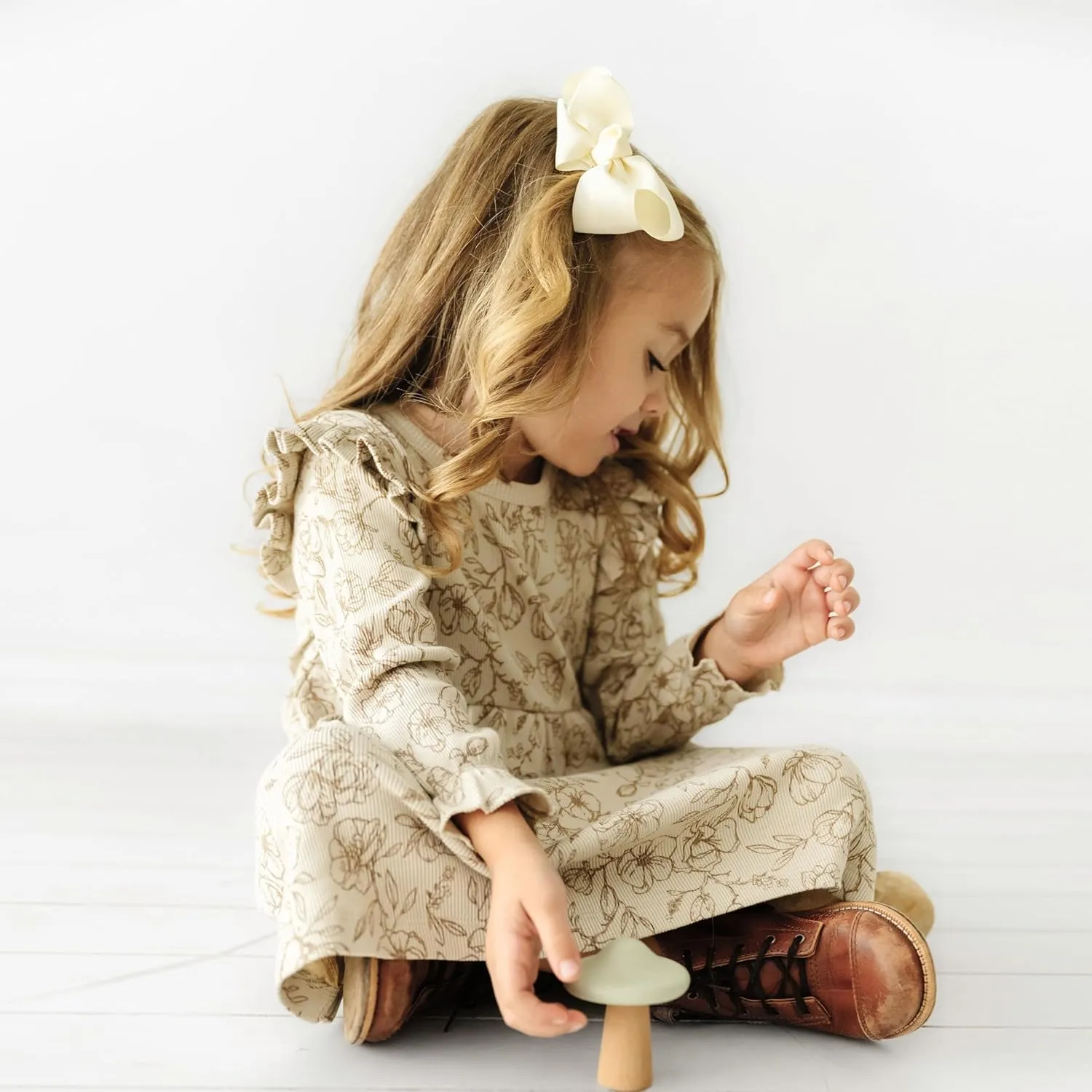 MakeMake Organics GOTS Organic Cotton Dress Girls Twirly Dress Play Party Holiday Dinner Toddler Baby Girl