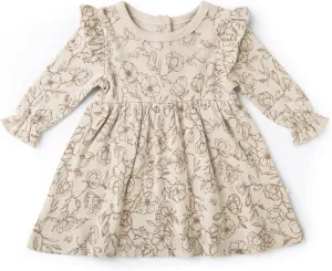 MakeMake Organics GOTS Organic Cotton Dress Girls Twirly Dress Play Party Holiday Dinner Toddler Baby Girl