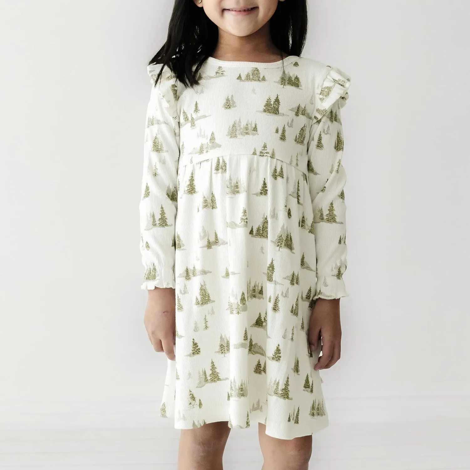 MakeMake Organics GOTS Organic Cotton Dress Girls Twirly Dress Play Party Holiday Dinner Toddler Baby Girl