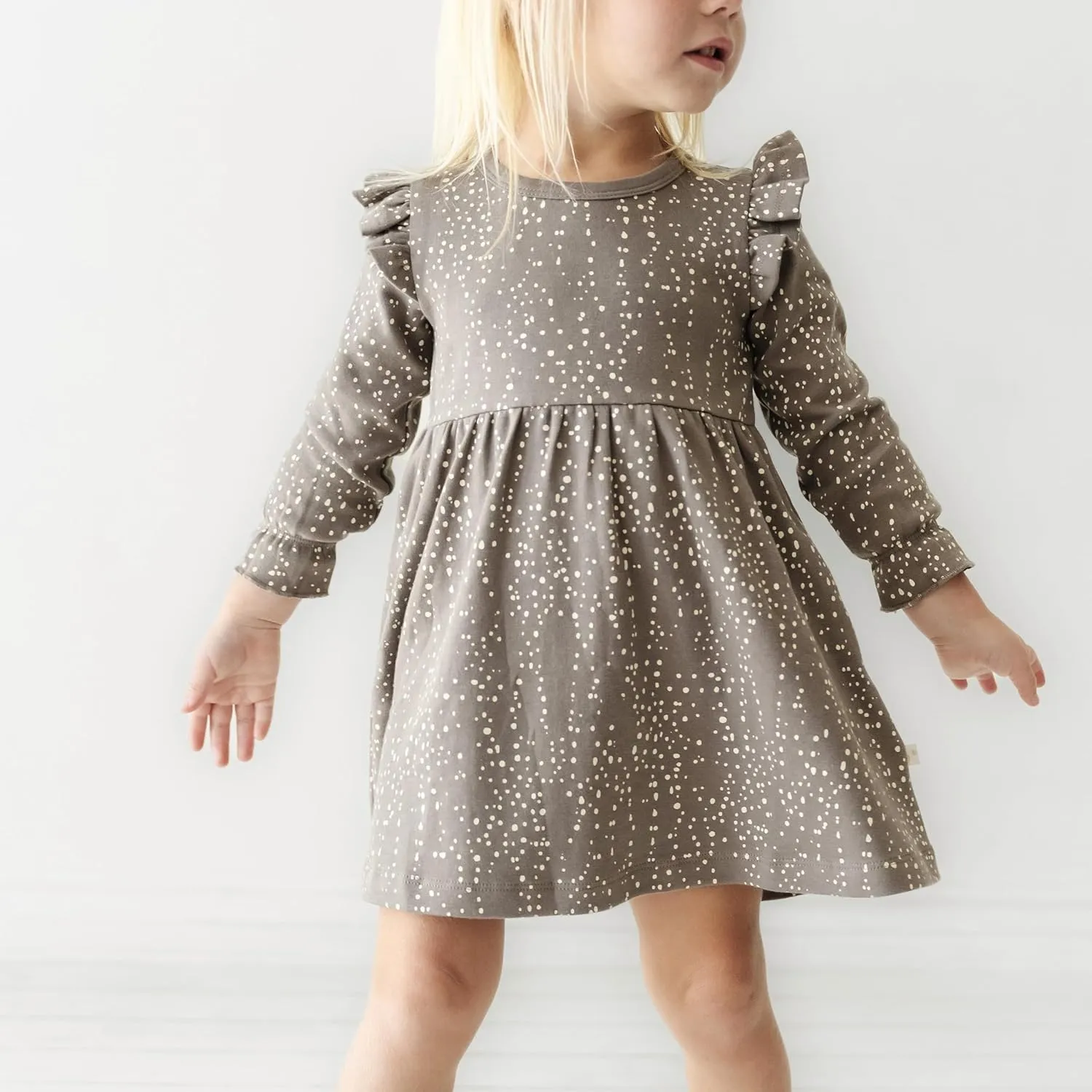 MakeMake Organics GOTS Organic Cotton Dress Girls Twirly Dress Play Party Holiday Dinner Toddler Baby Girl