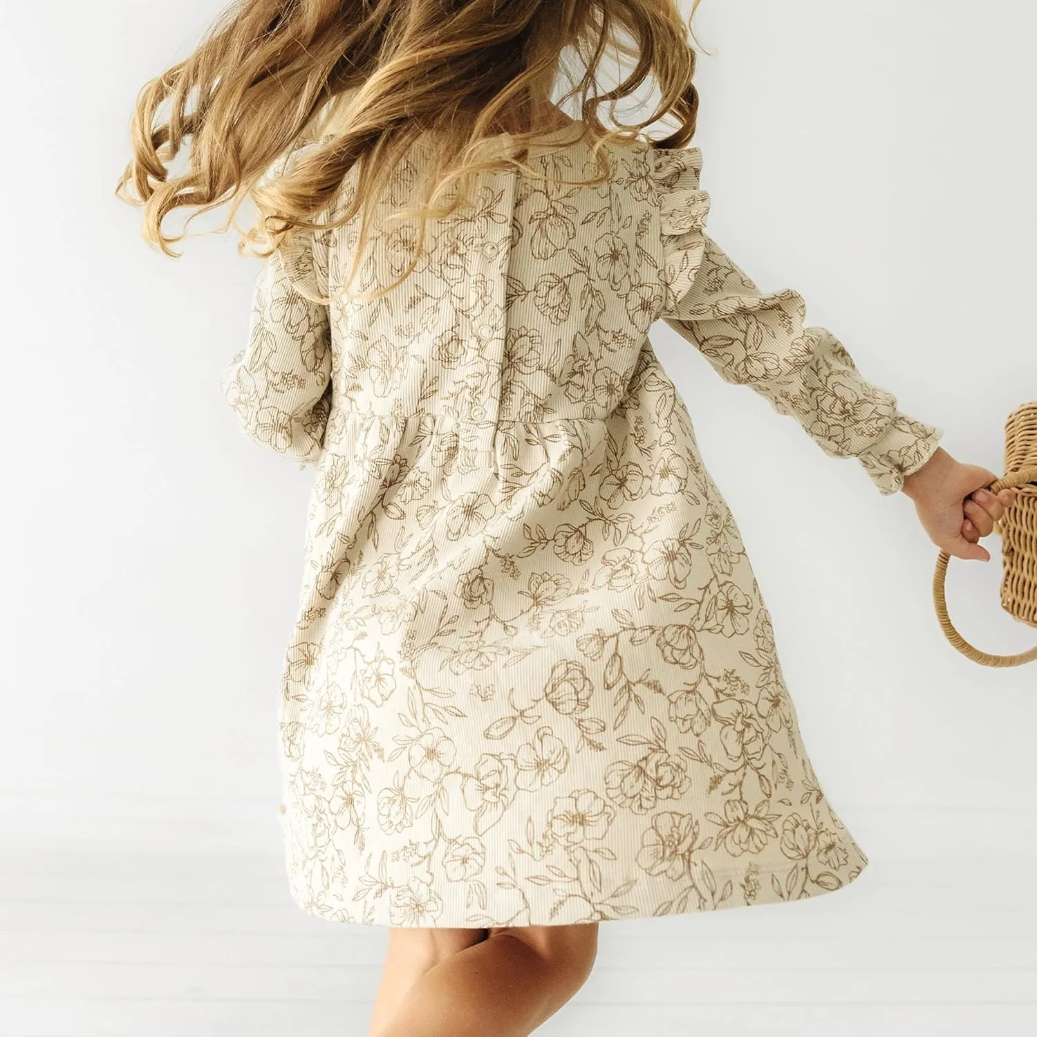 MakeMake Organics GOTS Organic Cotton Dress Girls Twirly Dress Play Party Holiday Dinner Toddler Baby Girl