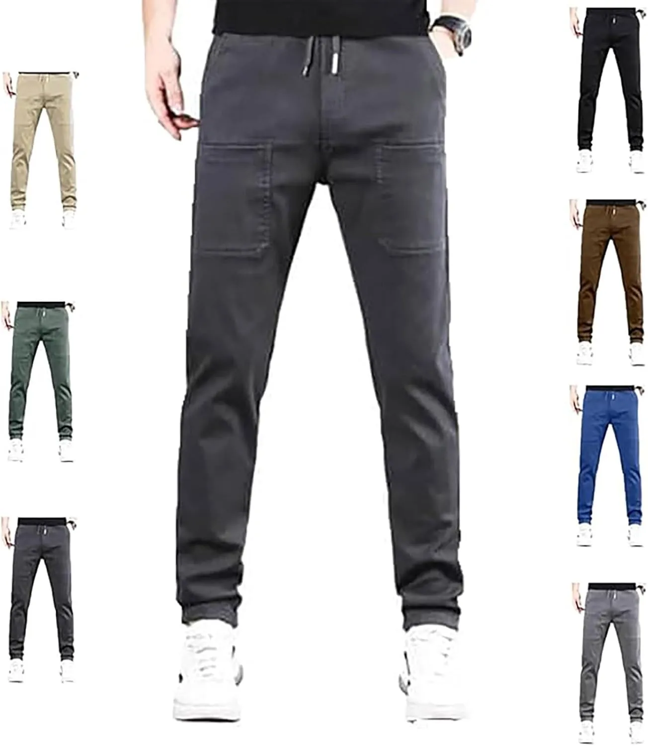 Manzera Stretch Cargo Pants Mencomfy MultiPants- High Stretch Durable Cargo Pants for Men - Comfort Meets Style