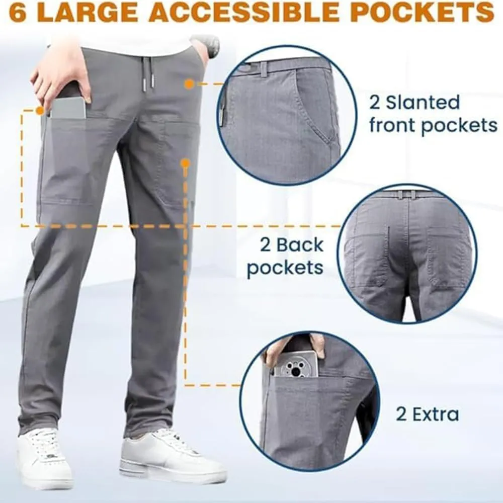 Manzera Stretch Cargo Pants, Multipants - High Stretch Multi-Pocket Durable Cargo Casual for Men