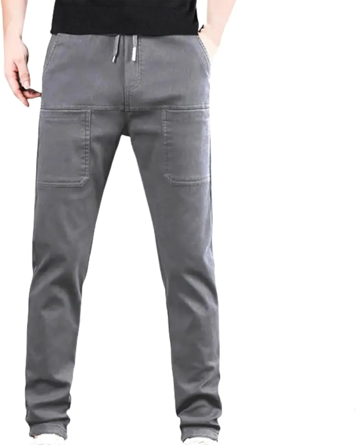 Manzera Stretch Cargo Pants,High Stretch Multi-Pocket Durable Cargo Pants,Casual Solid Color Straight Leg Pants