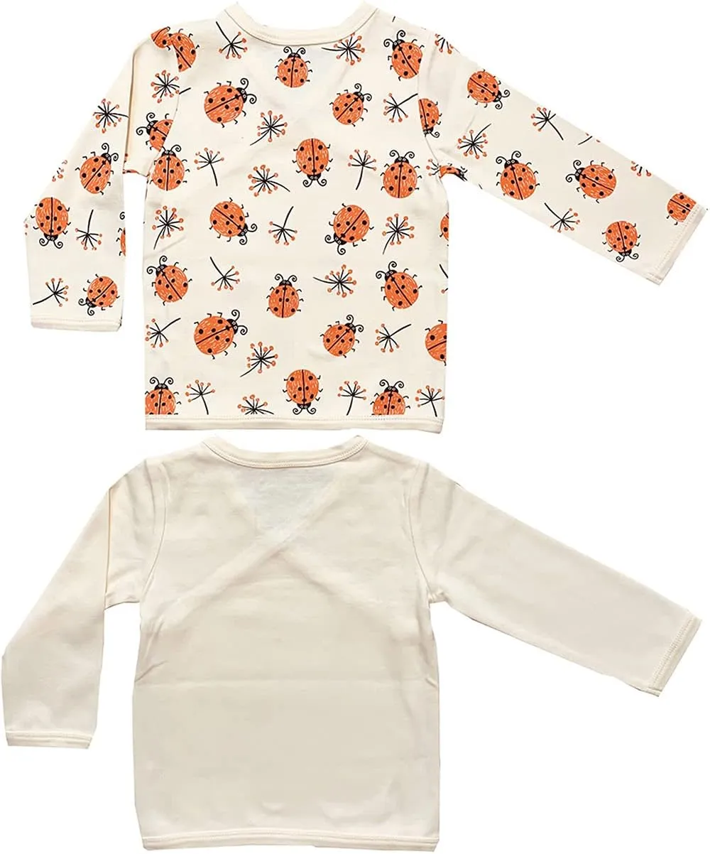 Maple Clothing Organic Cotton Baby Kimono Long Sleeve Bodysuit GOTS Certified