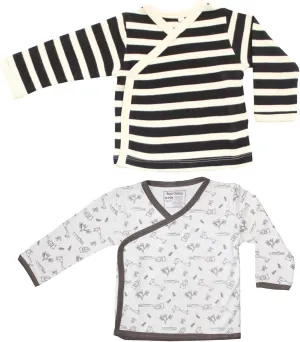 Maple Clothing Organic Cotton Baby Kimono Long Sleeve Bodysuit GOTS Certified