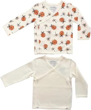 Maple Clothing Organic Cotton Baby Kimono Long Sleeve Bodysuit GOTS Certified