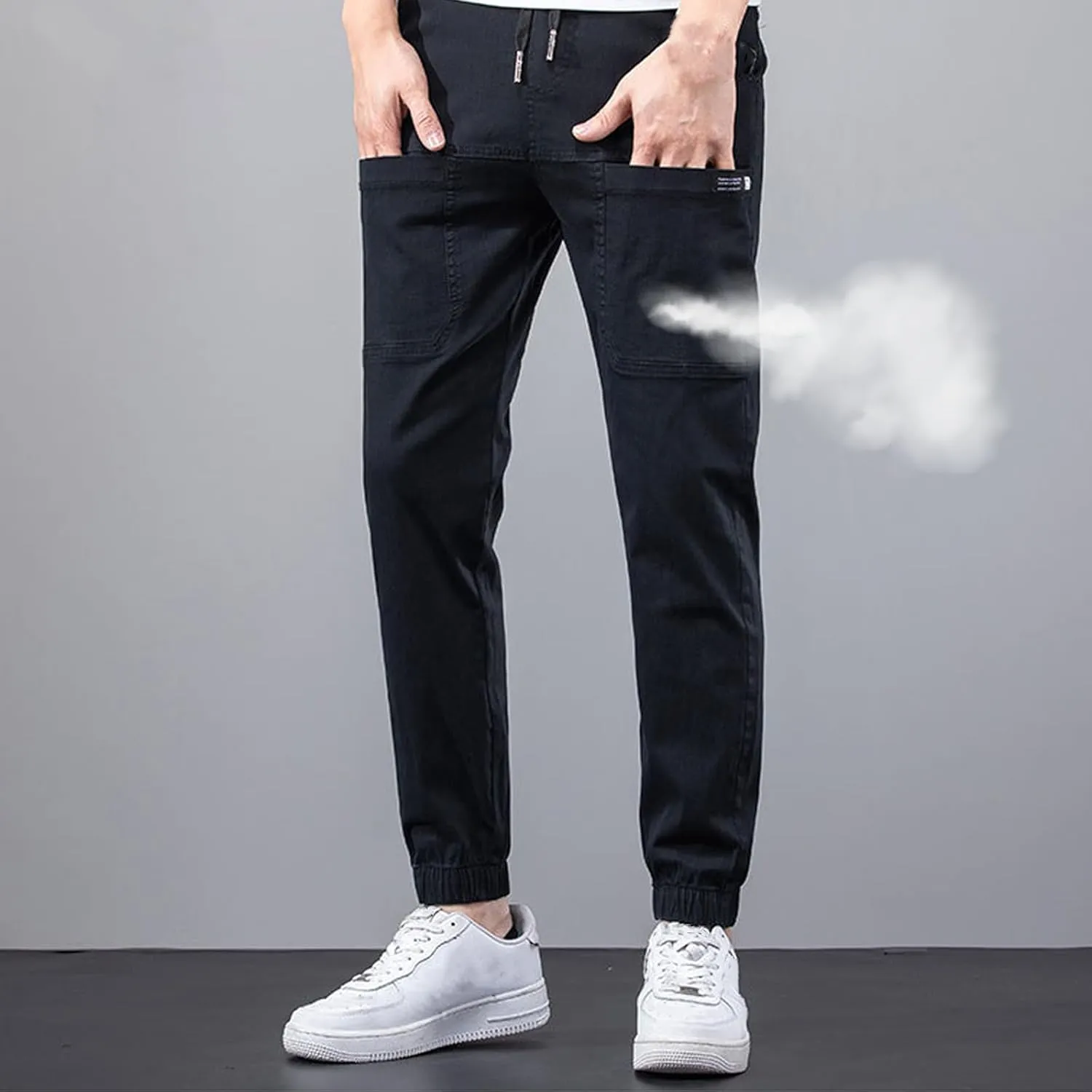 Men Comfy Cargo Pants Stretch, High Stretch Multi-Pocket Durable Cargo Pants, Breathable, High Elasticity