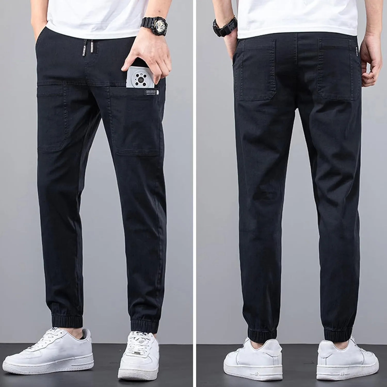 Men Comfy Cargo Pants Stretch, High Stretch Multi-Pocket Durable Cargo Pants, Breathable, High Elasticity