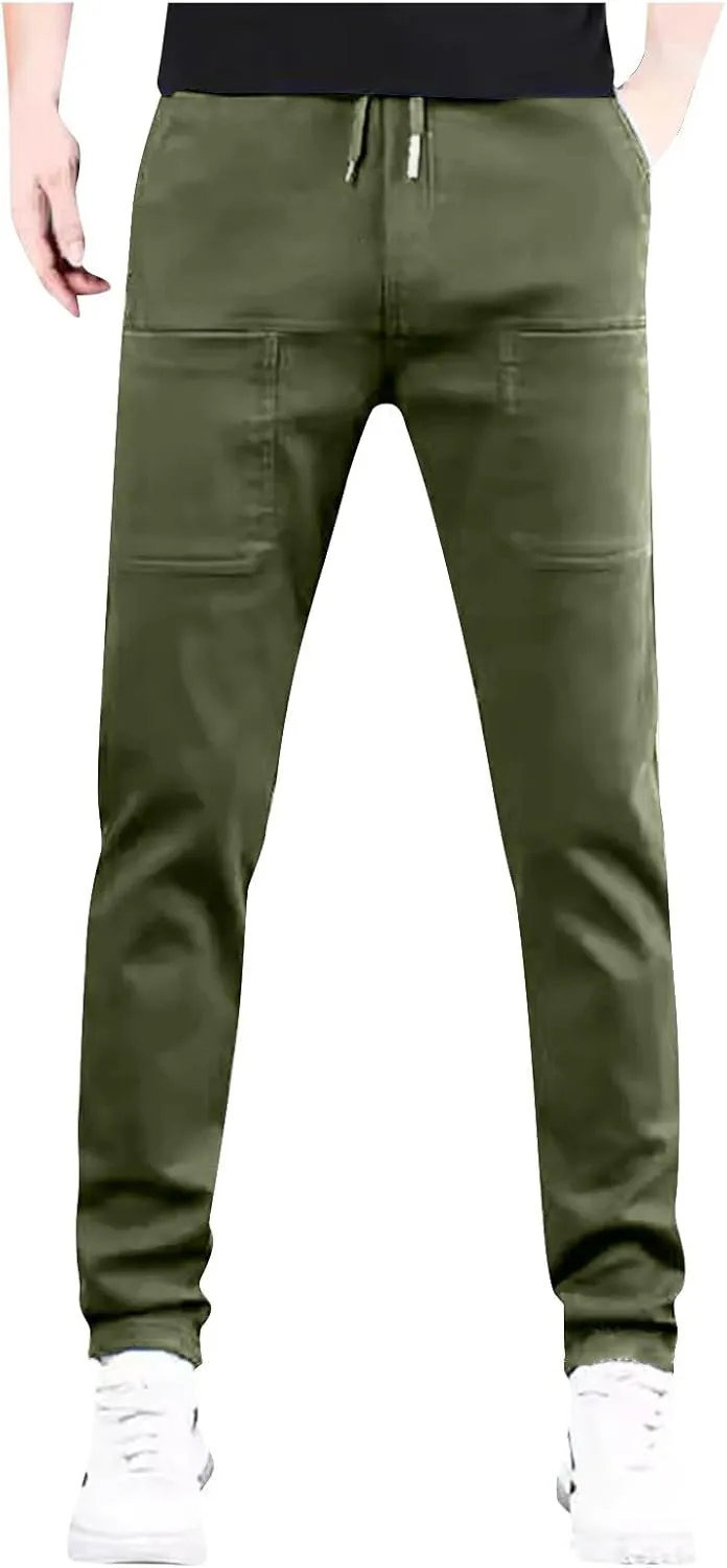Mencomfy Cargo Pants Multipants - High Stretch Multi-Pocket Durable Cargo Pants Comfort Fit Stretch Cargo Pant