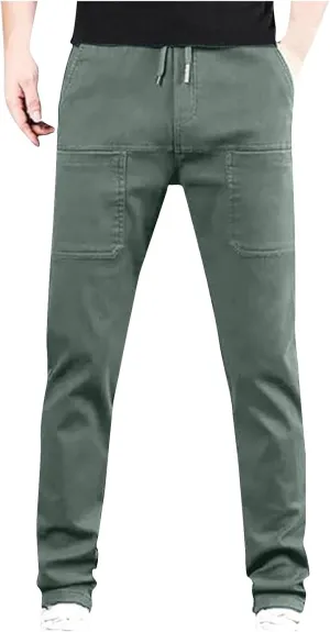 Mencomfy Cargo Pants Multipants - High Stretch Multi Pocket Durable Cargo Pants for Men Comfort Cargo Hiking Pant